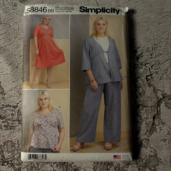 Simplicity Other - Simplicity Pattern S8846 BB for Womens' Dress or Top, Pants, and Jacket